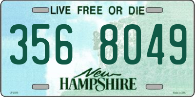 NH license plate 3568049