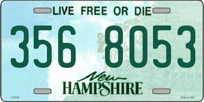 NH license plate 3568053