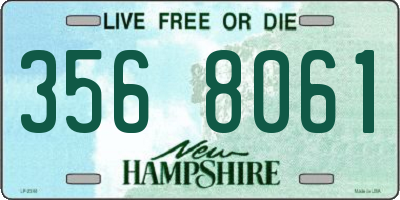 NH license plate 3568061
