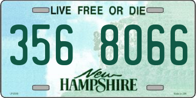 NH license plate 3568066