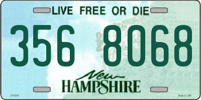 NH license plate 3568068