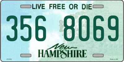 NH license plate 3568069
