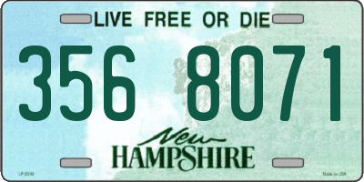 NH license plate 3568071