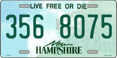 NH license plate 3568075