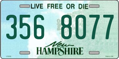 NH license plate 3568077