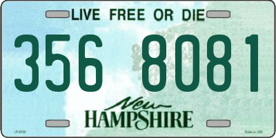 NH license plate 3568081