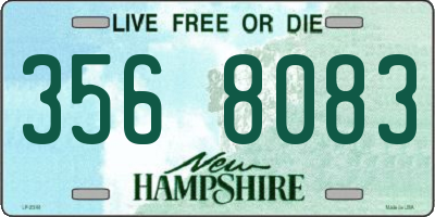 NH license plate 3568083