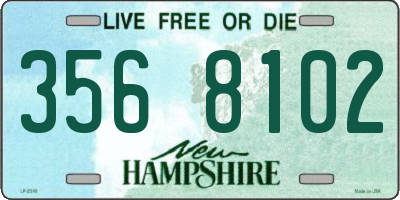 NH license plate 3568102