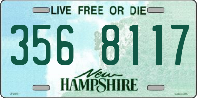 NH license plate 3568117