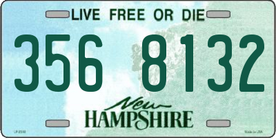 NH license plate 3568132