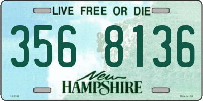 NH license plate 3568136