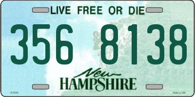 NH license plate 3568138