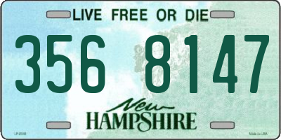 NH license plate 3568147