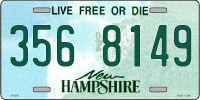 NH license plate 3568149