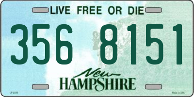 NH license plate 3568151