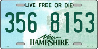 NH license plate 3568153
