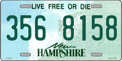NH license plate 3568158