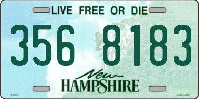 NH license plate 3568183
