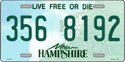 NH license plate 3568192