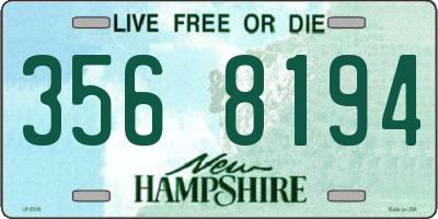 NH license plate 3568194