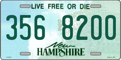 NH license plate 3568200