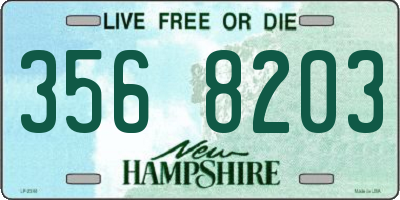 NH license plate 3568203
