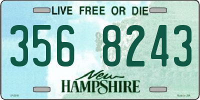 NH license plate 3568243
