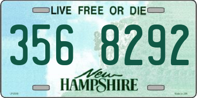 NH license plate 3568292