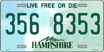NH license plate 3568353