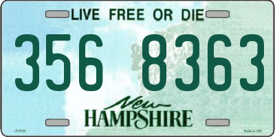 NH license plate 3568363