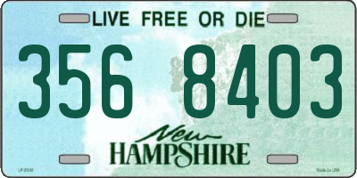 NH license plate 3568403
