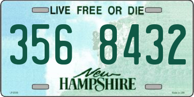 NH license plate 3568432