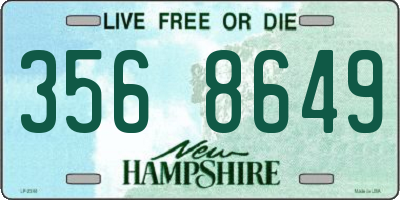 NH license plate 3568649