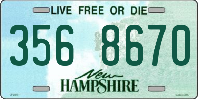 NH license plate 3568670