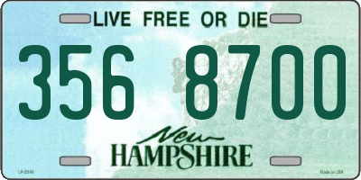 NH license plate 3568700
