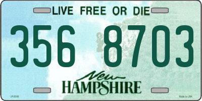NH license plate 3568703