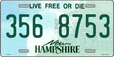 NH license plate 3568753