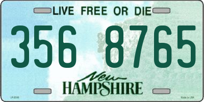NH license plate 3568765