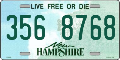 NH license plate 3568768