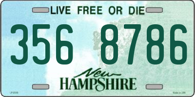 NH license plate 3568786