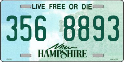 NH license plate 3568893