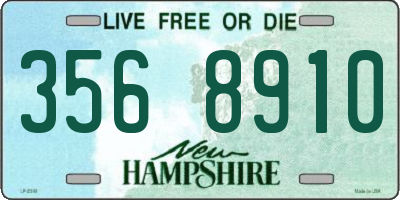 NH license plate 3568910