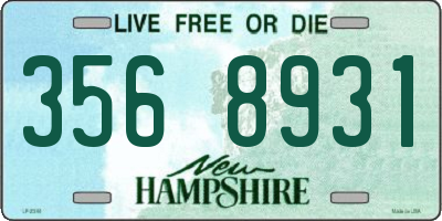 NH license plate 3568931