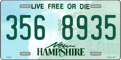 NH license plate 3568935