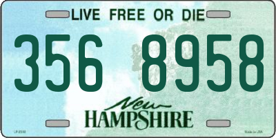 NH license plate 3568958