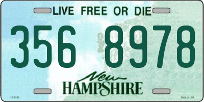 NH license plate 3568978