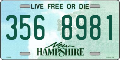 NH license plate 3568981