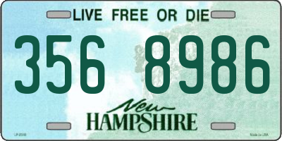 NH license plate 3568986