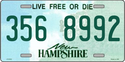 NH license plate 3568992