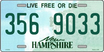 NH license plate 3569033